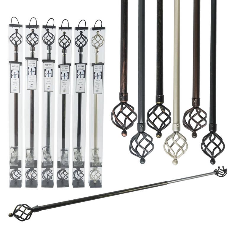 Deluxe Import Trading - Vente Tringles à rideaux - Ensemble de tringle à rideaux Elegant Home Collection 24''-48''0