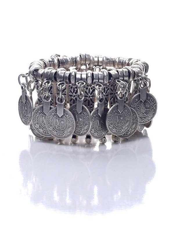 Silver plated boheme style hand made bracelet for wholesale by AVENS