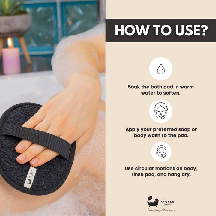 Eco Bath London - Wholesale Bath mat - Natural Sisal Hemp Bath Pad Black4