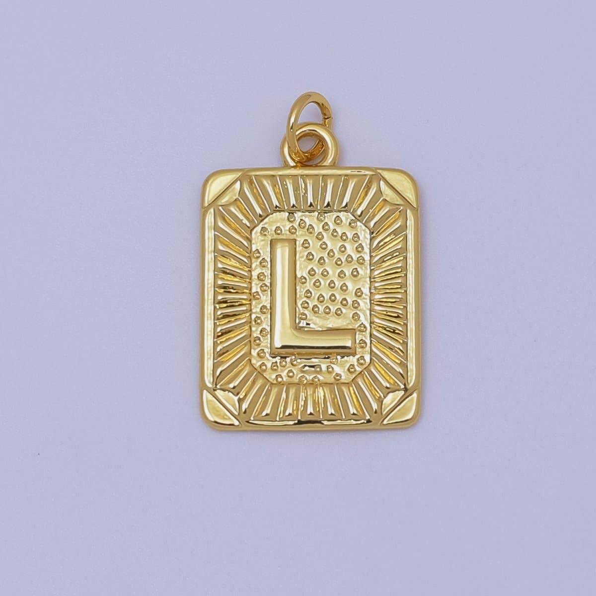 Aim Eternal - Wholesale Individual Charm/Pendant - 24k Gold Filled Initial Tag Letter Charm A - Z Alphabet Letter Tile Charm Pendant Personalized Charm for Designer Inspired Necklace Jewelry Making A716~A72811