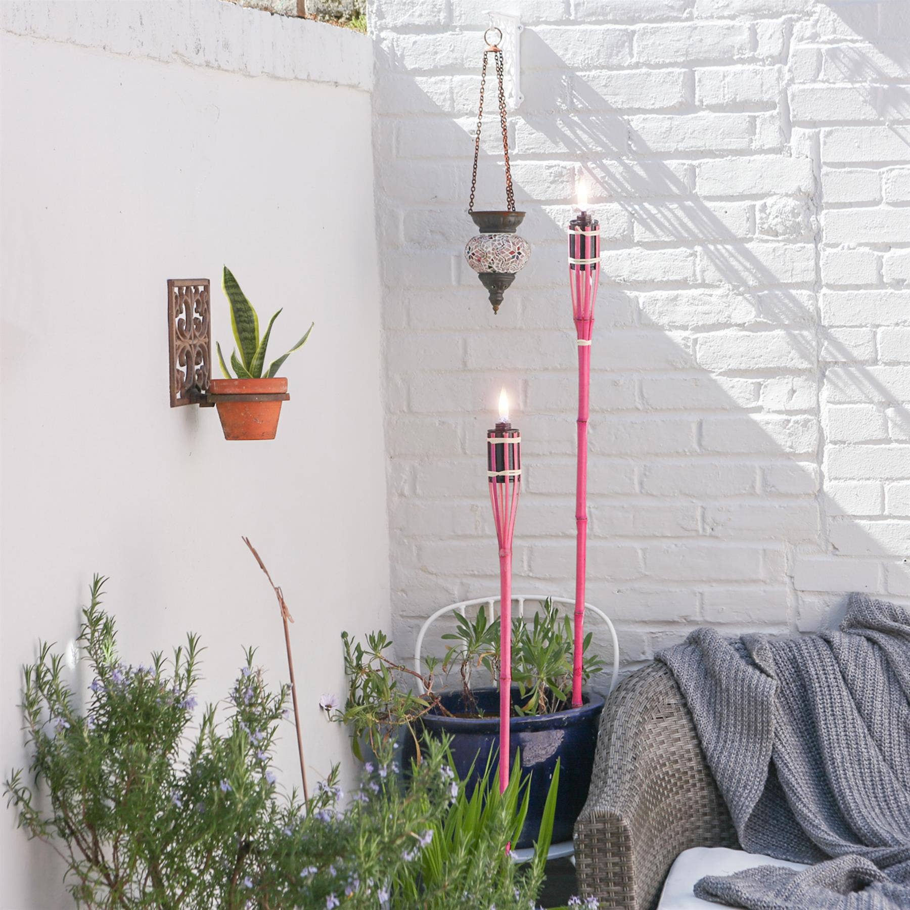 Rinkit Ltd - Wholesale Outdoor Ornament/Decor - Bamboo Garden Fire Torch - 60cm - By Harbour Housewares17