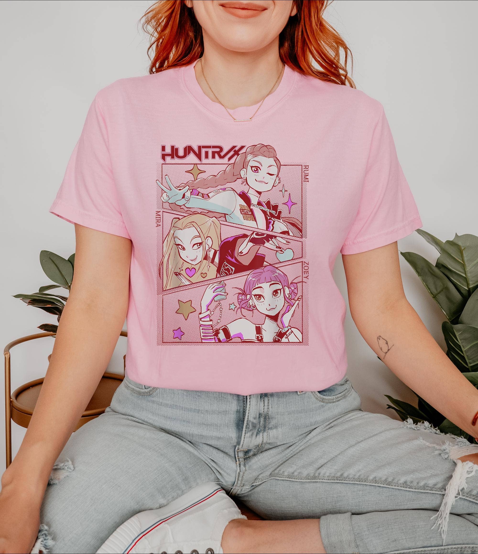 SONDO DESIGN LTD - Vendita all'ingrosso Maglietta stampata - Unisex - T-shirt Unisex K-Pop Demon Hunters, Huntrix, gruppo idol Kpop1