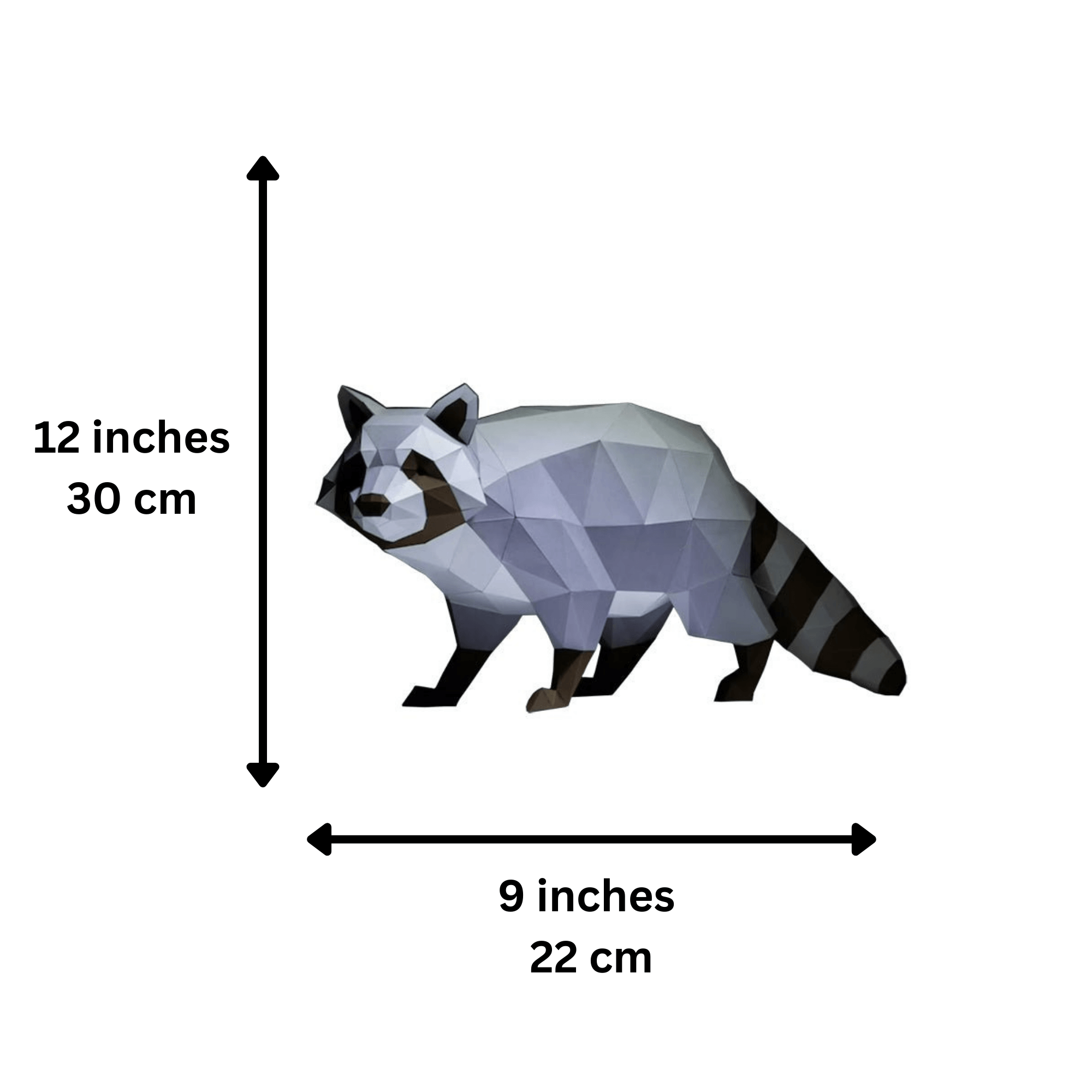 PAPERCRAFT WORLD – Kit de artesanato DIY por atacado – Raccoon Modelo 3D PaperCraft Origami12