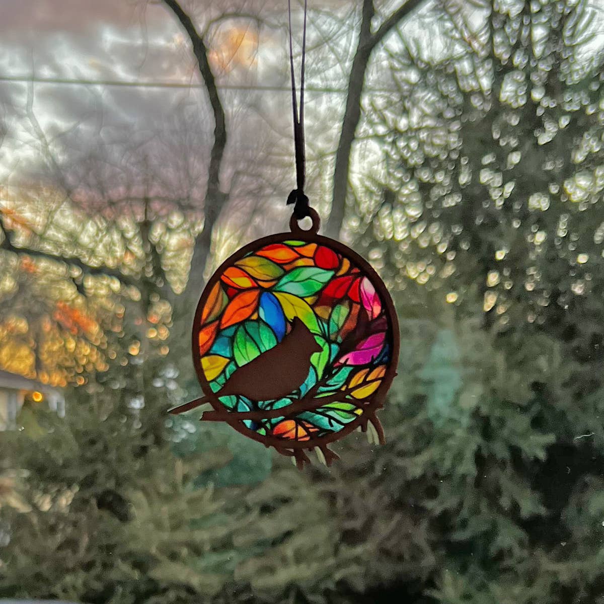 Squirrel Tacos Papercuts – wholesale Ornament – Cardinal Ornament Suncatcher – Woodland Bird4