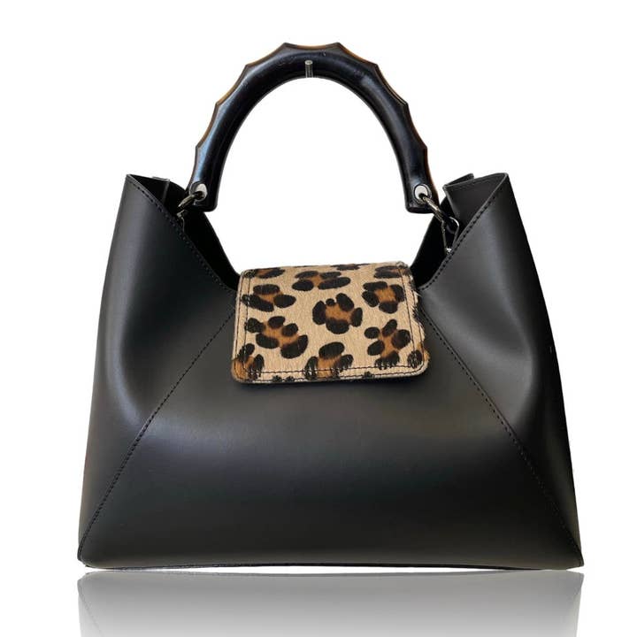 MODARNO - Vendita all'ingrosso Borsa con manico - Donna - Modarno Leather Handbag with Pony Flap “Chloe”5