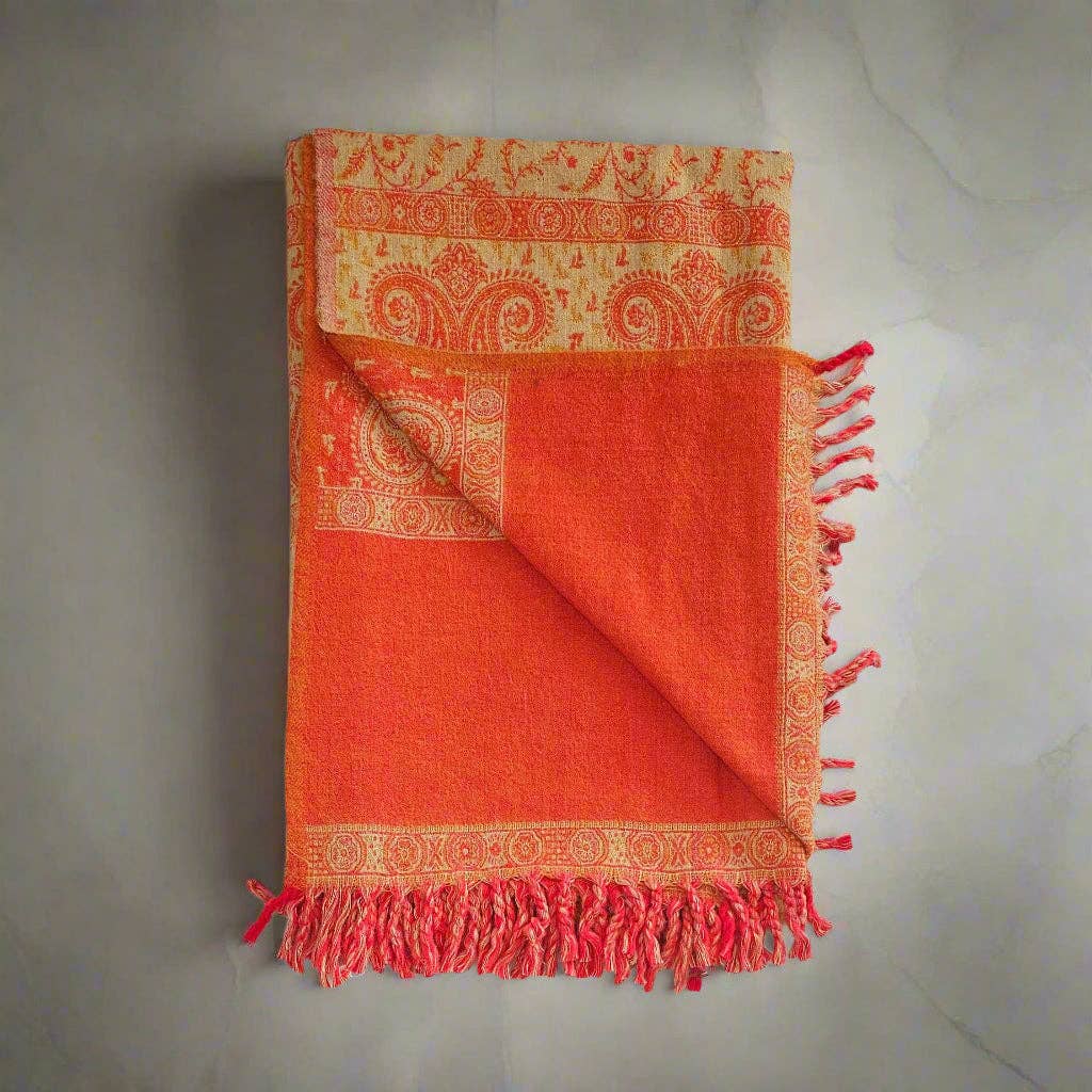 Tibet Handicrafts LLC - Wholesale Wrap - Women's - The Orange Shade Shawl3
