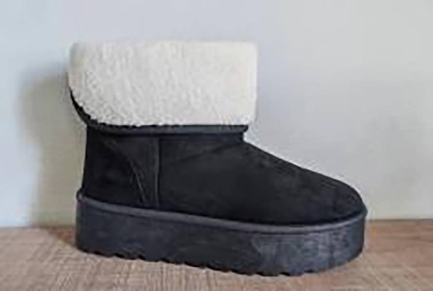 Stella Shoes - Wholesale Snow Boots - Women's - AR-SUPER-E THICK SOLE snow boots ANKLE HIGH FUR FOLD3