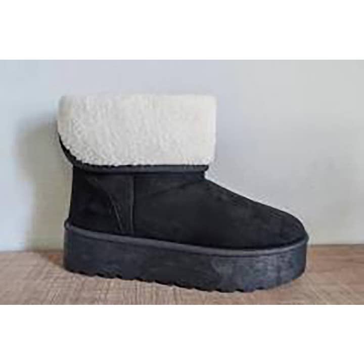 Stella Shoes - Wholesale Snow Boots - Women's - AR-SUPER-E THICK SOLE snow boots ANKLE HIGH FUR FOLD3