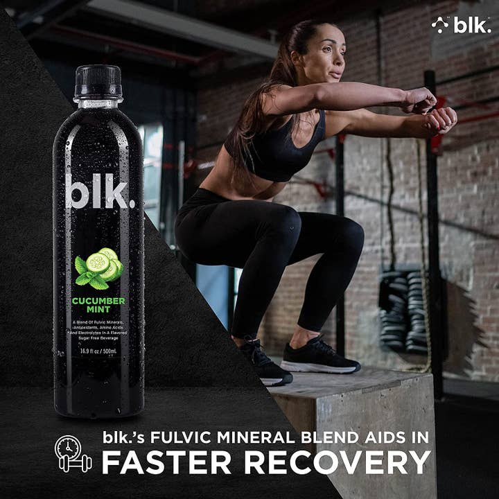 blk. water - Wholesale Sparkling Water - Fulvic Acid Infused Water Cucumber Mint 500 mL blk. (12)