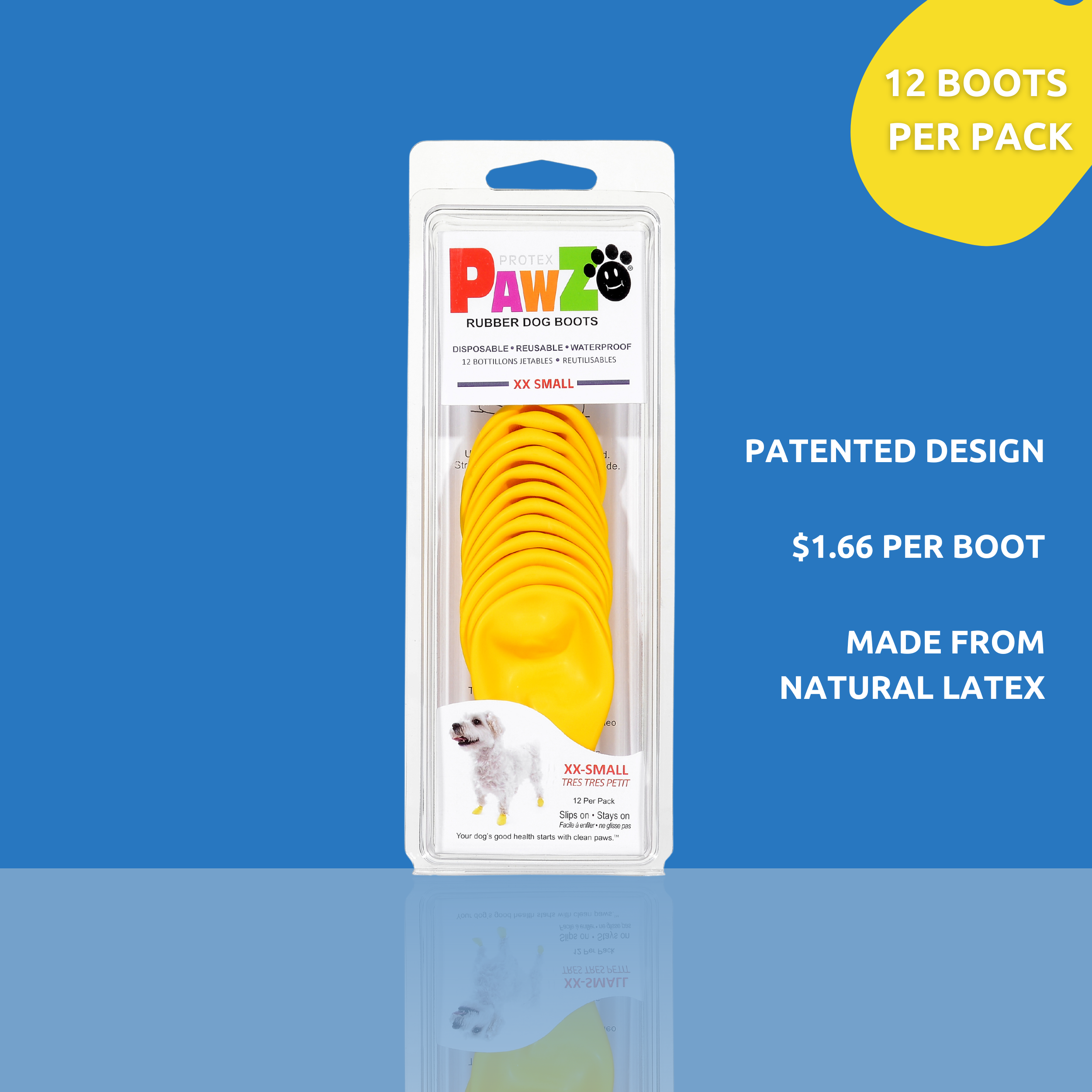 Downtown Pet Supply – wholesale Pet paw protection – PawZ Rubber Dog Boots, 12 Boots12