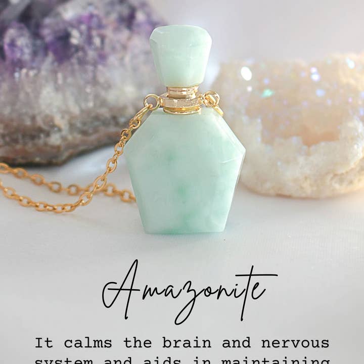 Divine Dulcet - Wholesale Pendant/Charm Necklace - Magic Potion Bottles | 24 Karats Natural Crystals Necklaces