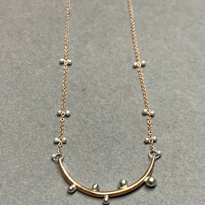 YedOmi Jewelry - Wholesale Link & Chain Necklace - Small Bulb Bar Necklace- 18 inches2