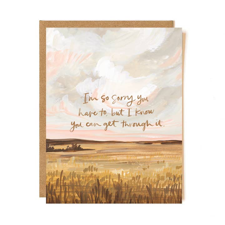 Så ledsen landskap sympati gratulationskort för wholesale av 1canoe2 | One Canoe Two Paper Co.