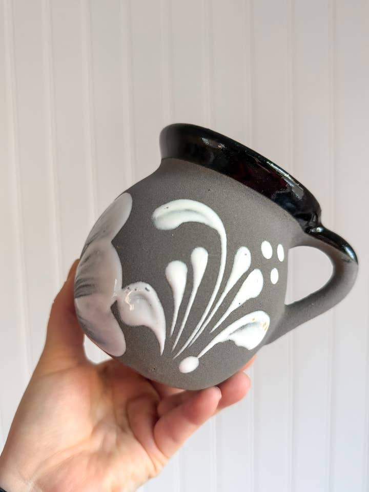 Black & Gray Barro Hand-Painted Mug for wholesale by Artesania Diaz