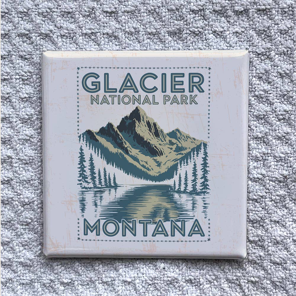 Made With Aloha Magnets,llc – Engroshandel Magnet – Glacier National Park Montana Blå Magnet-Håndlavet Fri Deco