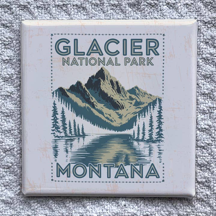 Made With Aloha Magnets,llc – Engroshandel Magnet – Glacier National Park Montana Blå Magnet-Håndlavet Fri Deco0