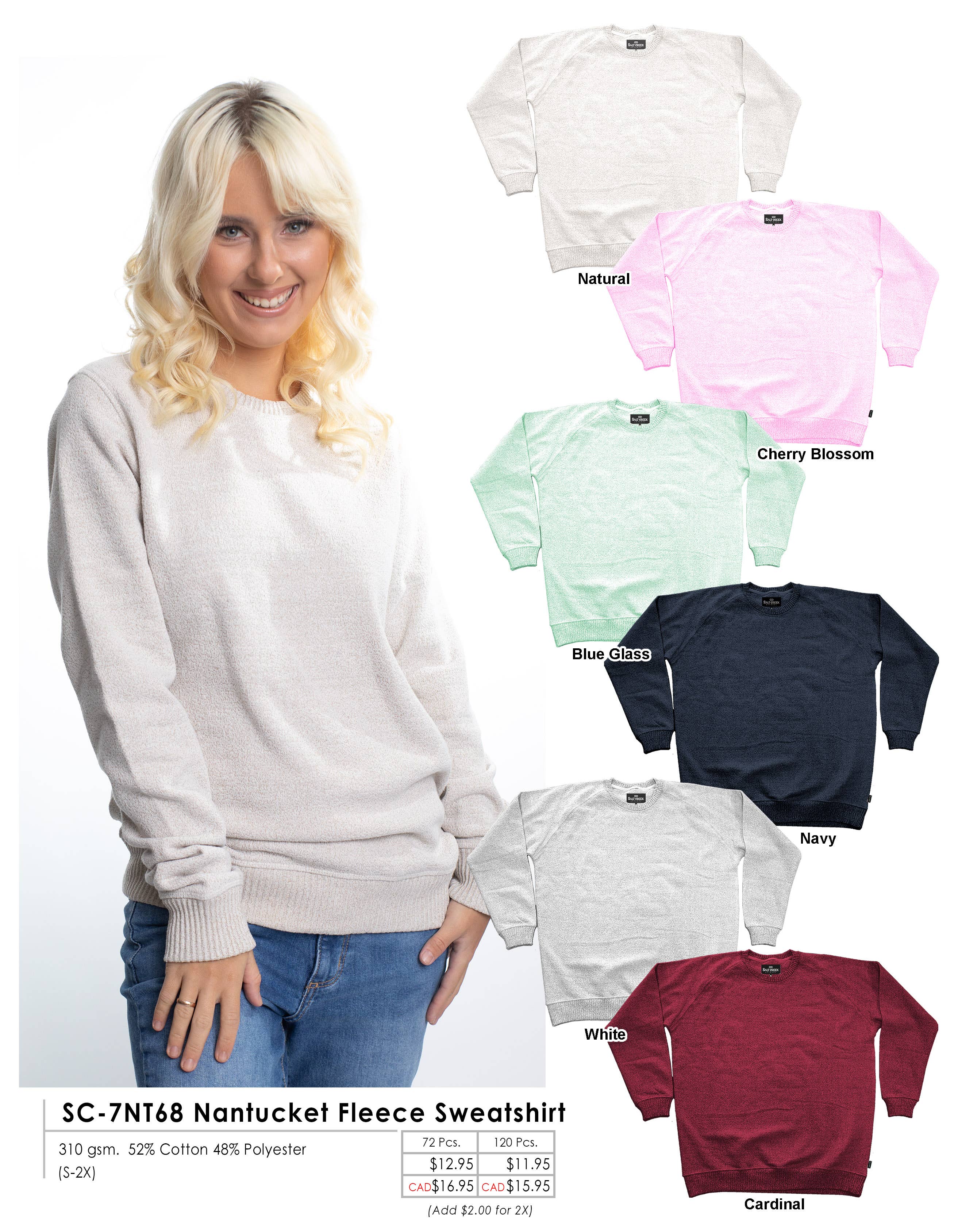 Salt Creek – Engroshandel Sweatshirt - Dame – EC-7NT68 NANTUCKET SWEATSHIRT MED RUND HALS6