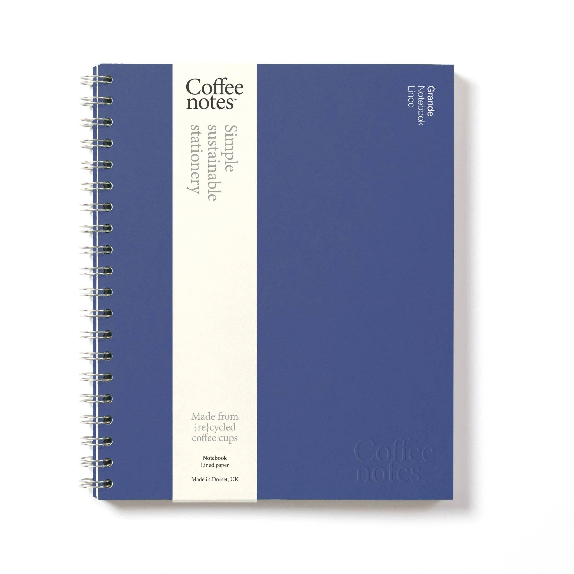 Coffeenotes – wholesale Notebook – Cobalt Blue Wirebound Notebook (Lined)2