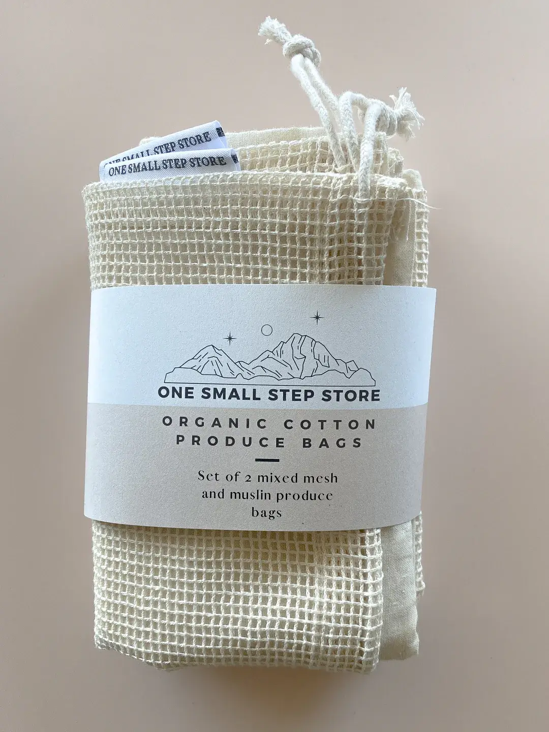 One Small Step Store - Wholesale Grocery/Shopping Bag - Dual Mesh Produce Bags - Set of 23