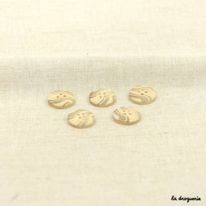 LA DROGUERIE - Wholesale Sewing Button/Snap - Button "The Pyla undulations" 23 mm