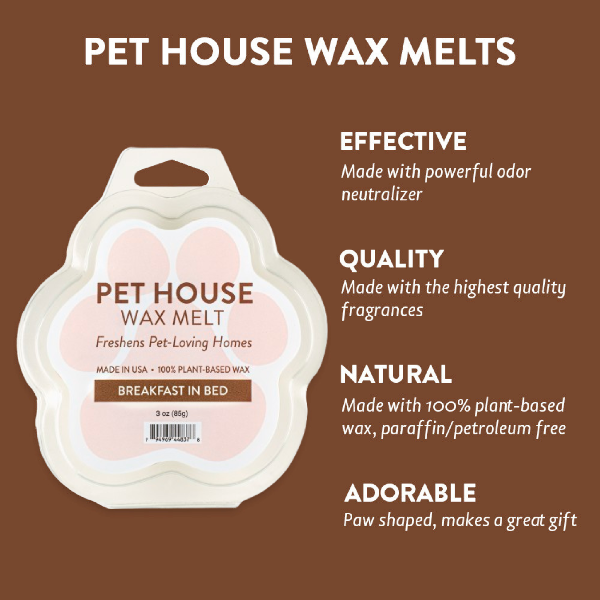 Pet House by One Fur All - Wholesale Wax Melt - Breakfast In Bed Wax Melt 3 oz 2