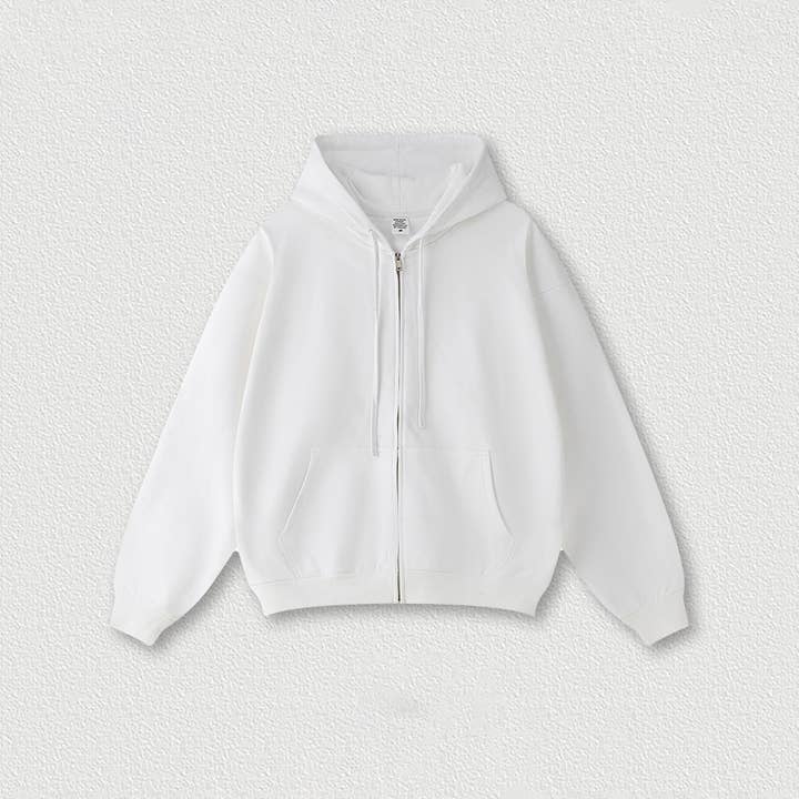 Sodalemon – wholesale Hoodie - Unisex – Överdimensionerad Terry Fleece Zip Hoodie Mysig Unisex Loungejacka0