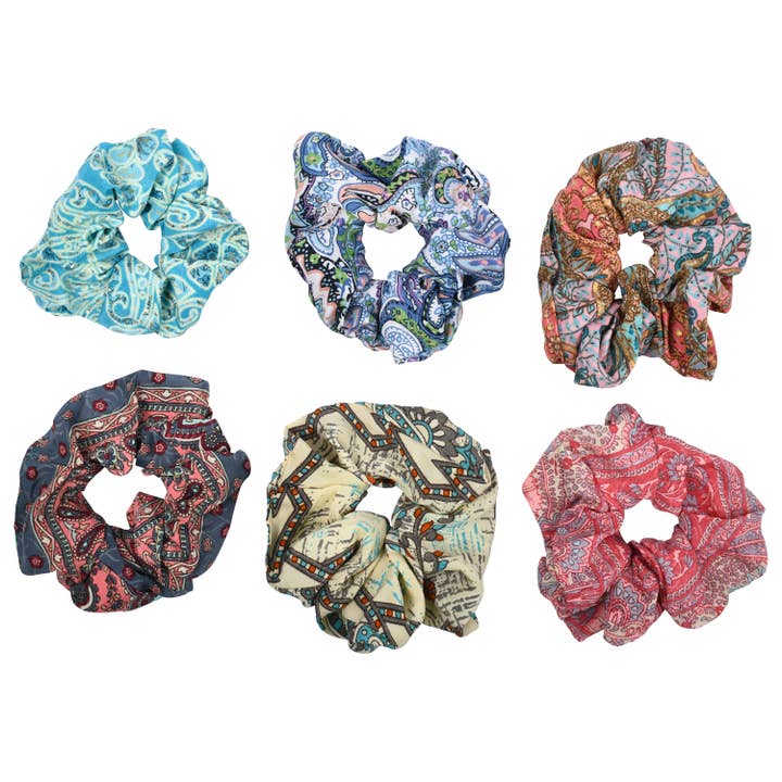 Bamboo Trading Company - Wholesale Scrunchie - Women's - Patchwork Scrunchy