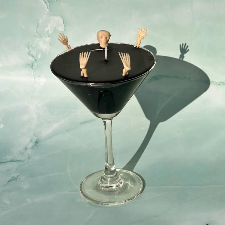 Candle Lume - Wholesale Novelty Candle - Skeleton Martini Candle