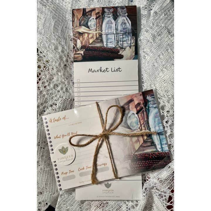 Forever Caroline LLC - Wholesale Recipe Card - Vintage Kitchen & Milk Bottles Family Recipe Card Set