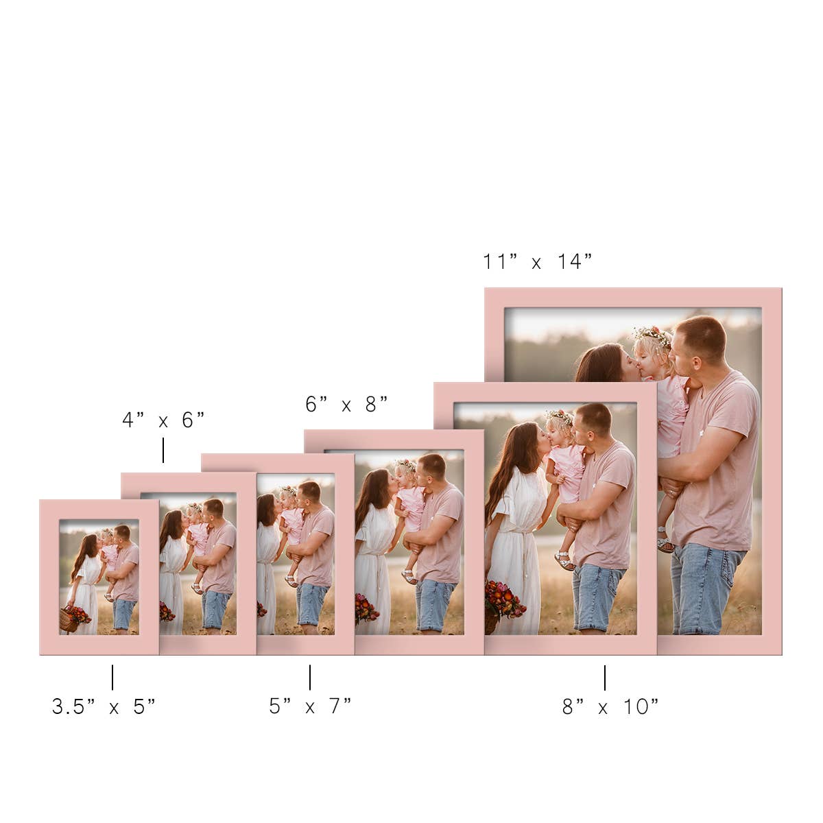 Wexford Home - Wholesale Picture Frame - Photo Frame. Real Wood Modern Frame, Pink7