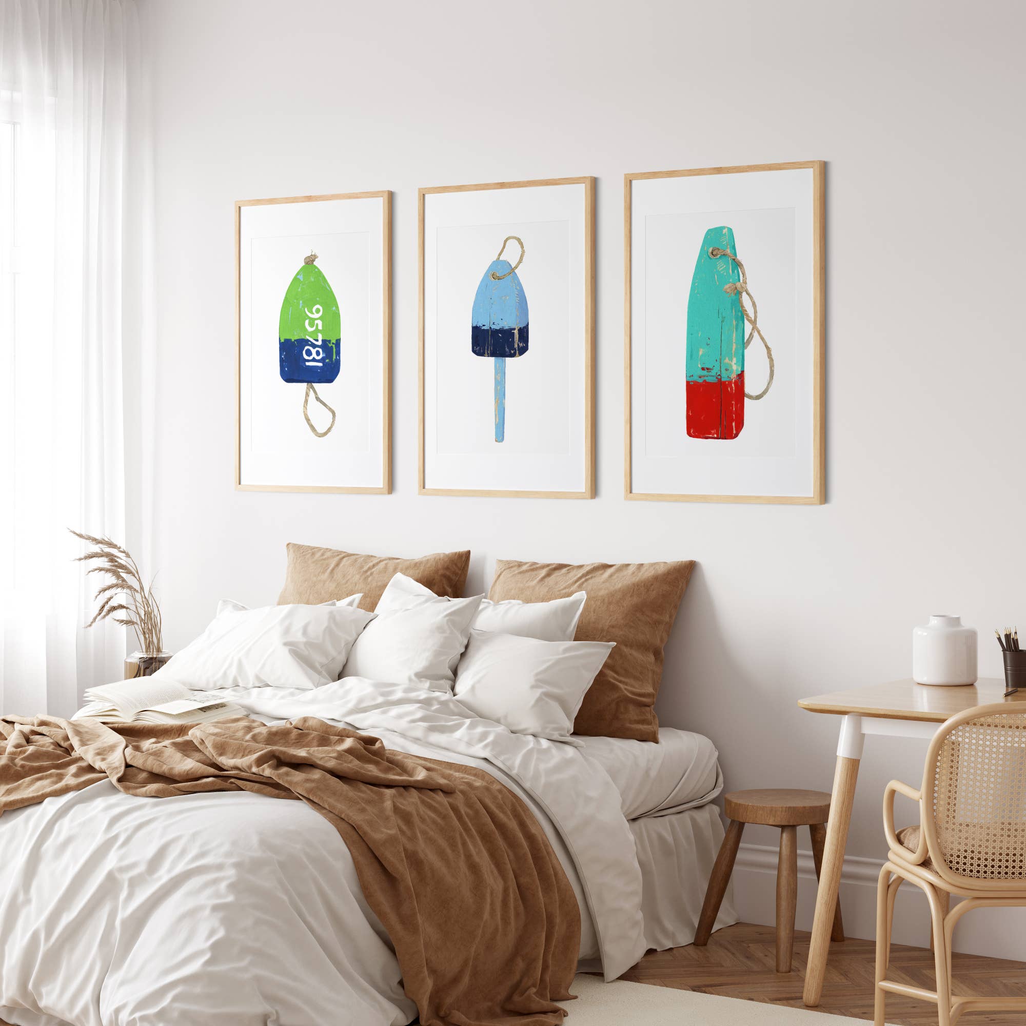 Studio Tuesday - Wholesale Art Print - Nautical Lobster Buoy Print, Blue and Navy Buoy Wall Print2