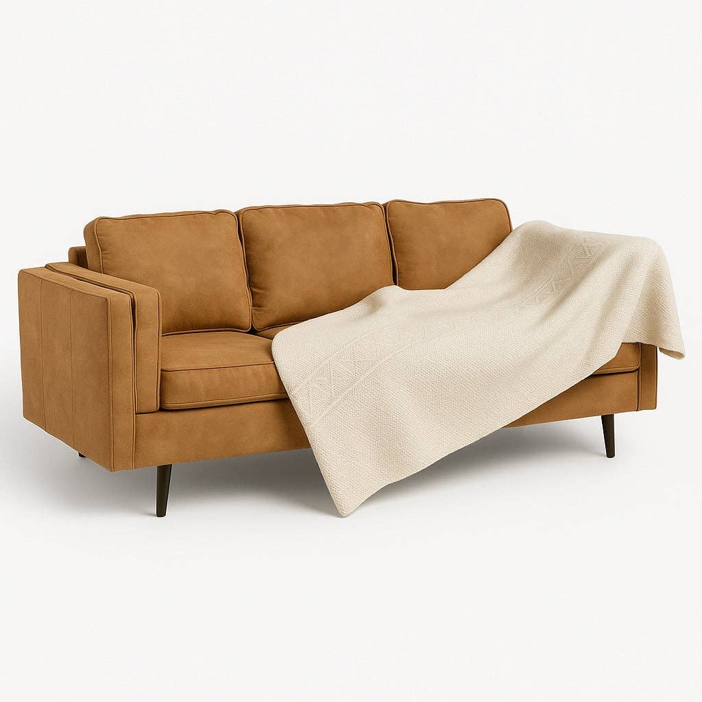 ECUALAMA – wholesale Throw blanket – Chamica - Heavy and Thick Llama wool throw Blanket - Solid white4