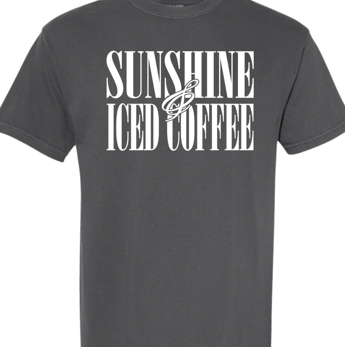Kiki's Boutique - Wholesale Screen Printed T-Shirt - Women's - Sunshine and Iced Coffee Comfort Color Tee11