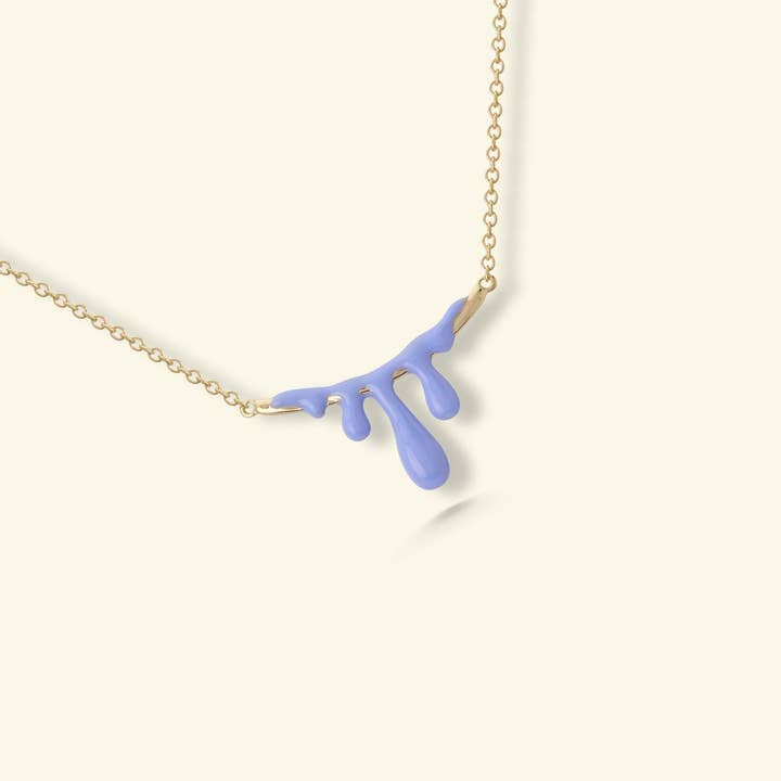 DOLCETTO DESIGNS – wholesale Pendant/charm necklace – Gelato Gold Necklace - Lavender3