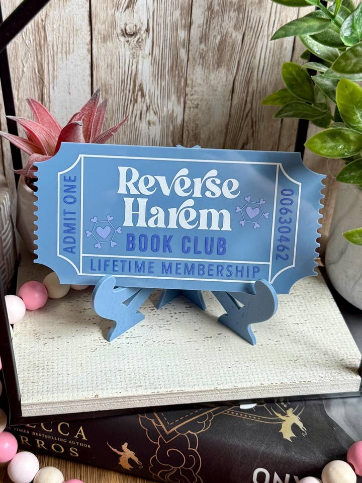 Bookish Shelf Sitter and Decor with Reading Tickets for wholesale by Briar layne