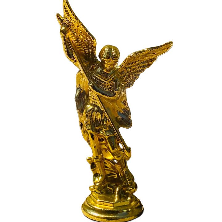 St. Michael Dashboard Statuette 3" for wholesale by Oremus Mercy