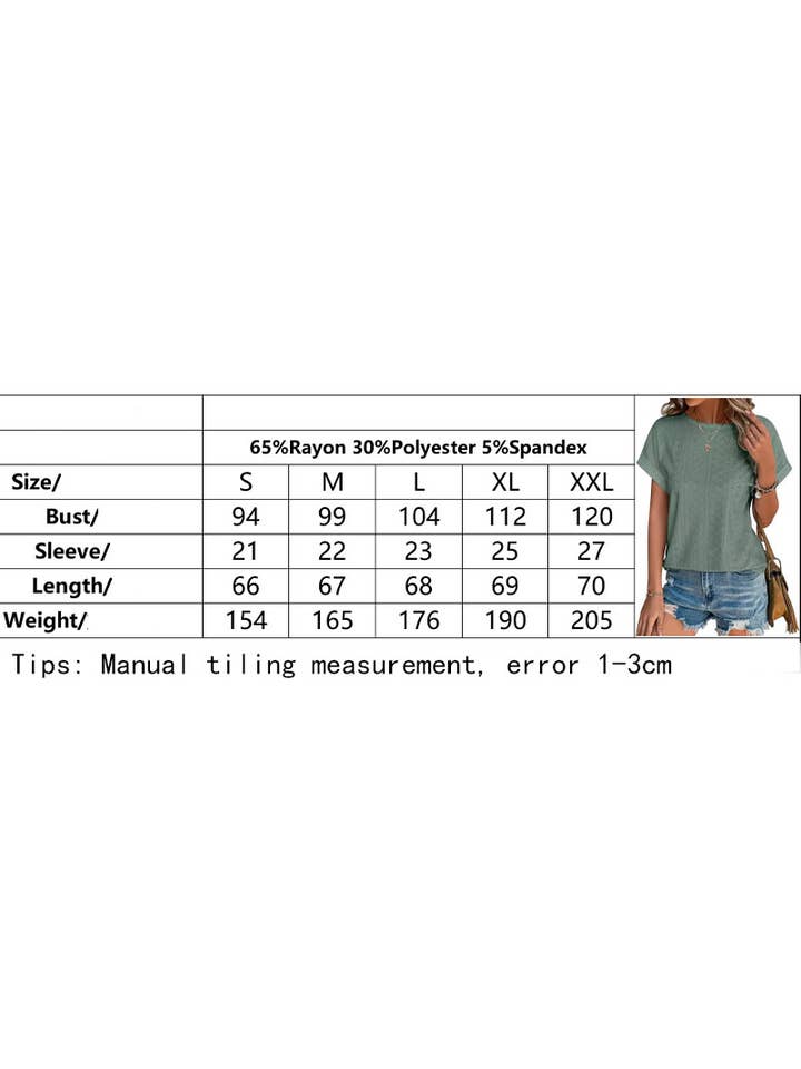 NINEXIS - Wholesale Blouse - Women's - CWTTS1321_SUMMER NEW ROUND NECK LOOSE SHORT SLEEVE T-SHIRT13