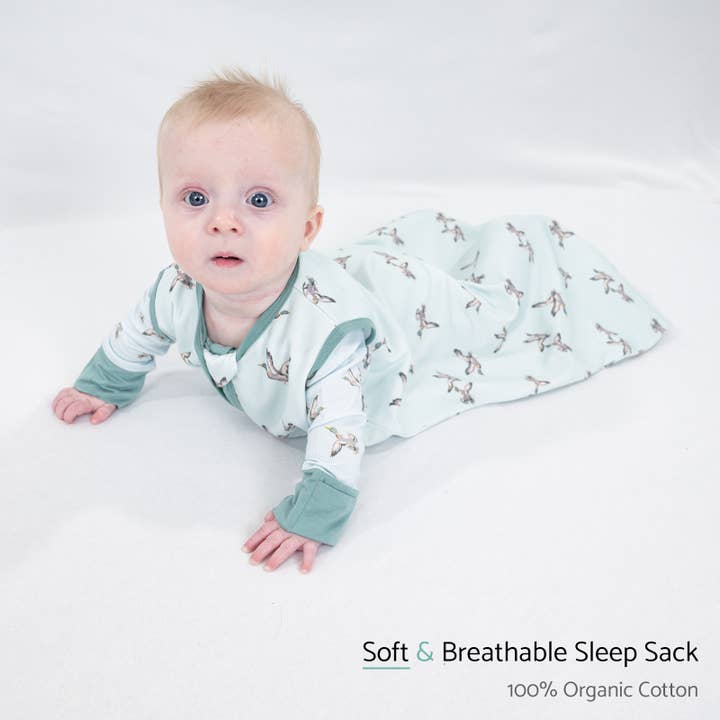 LollyBanks - Wholesale Sleepsack - Baby - Quackin'Up Mallard Duck Sleep Sack, 100% Organic Cotton
