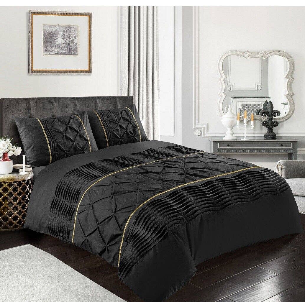 Pretty Little Bed - Wholesale Bedding Set - Luxury Duvet Cover Set Double Super King Size Bedding Quilt Bed Black Red White3