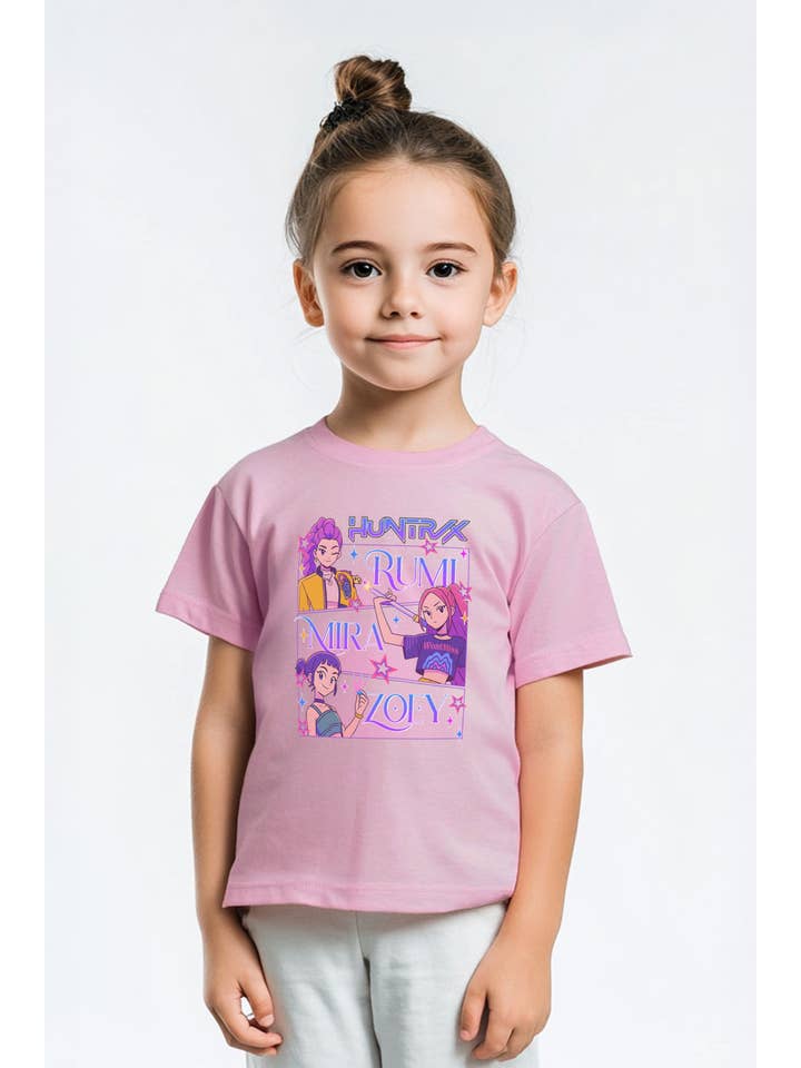 Missi Clothing - Wholesale Screen Printed T-Shirt - Kids - Kids Huntrix Girl Squad Printed T-Shirt1