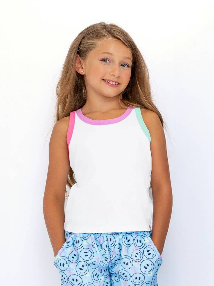 Contrast Trim Tank Top for wholesale by Limeapple