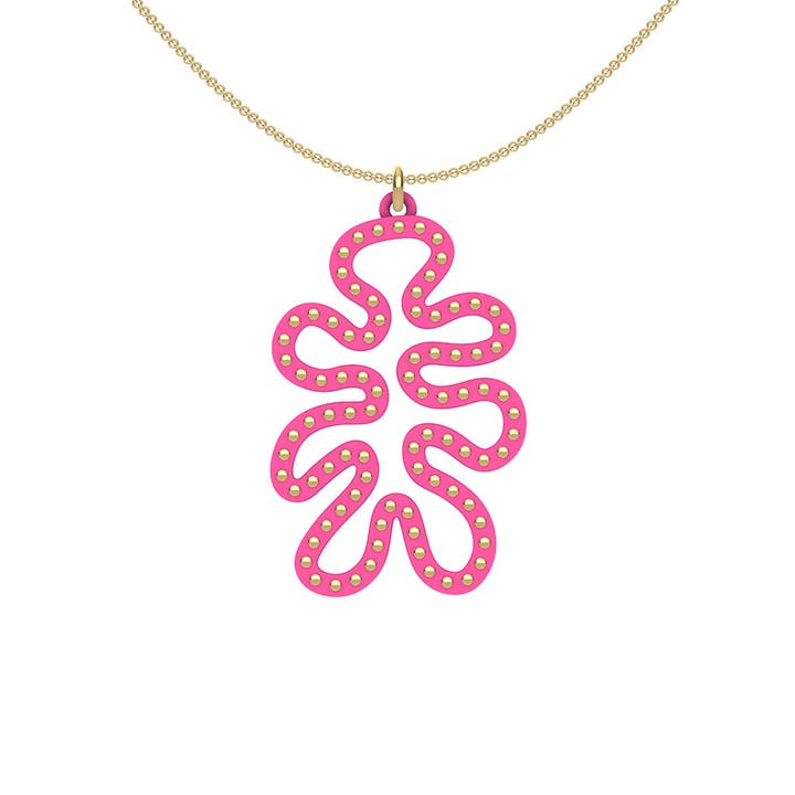 PENDENTIF ROSE : CORAIL 4 : clous en or, or rose ou sterling pour la vente par Ree Gallagher Jewelry