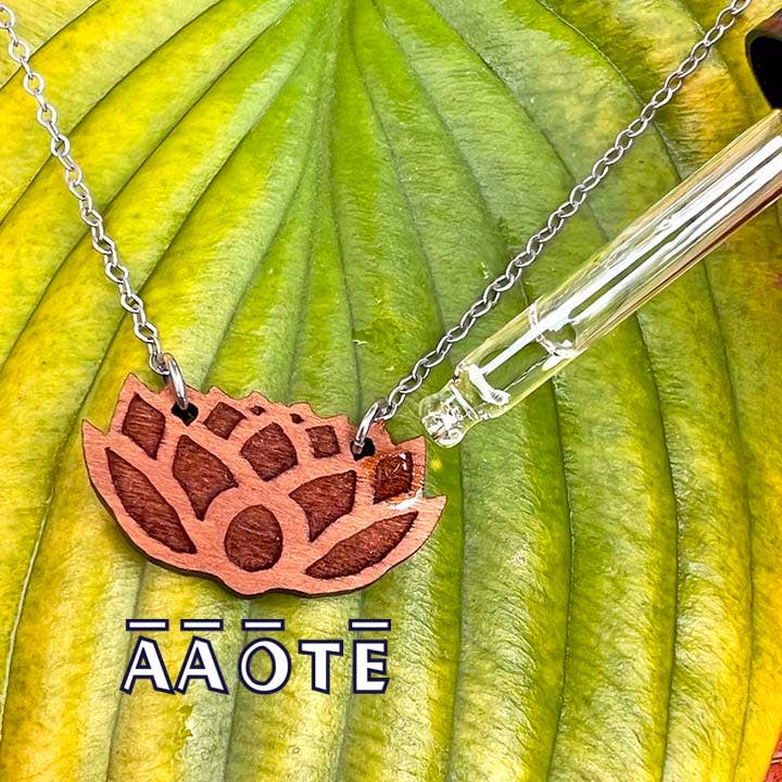AAOTE - Wholesale Aromatherapy Necklace - Wood Essential Oil Diffuser Minimalistic Necklace2