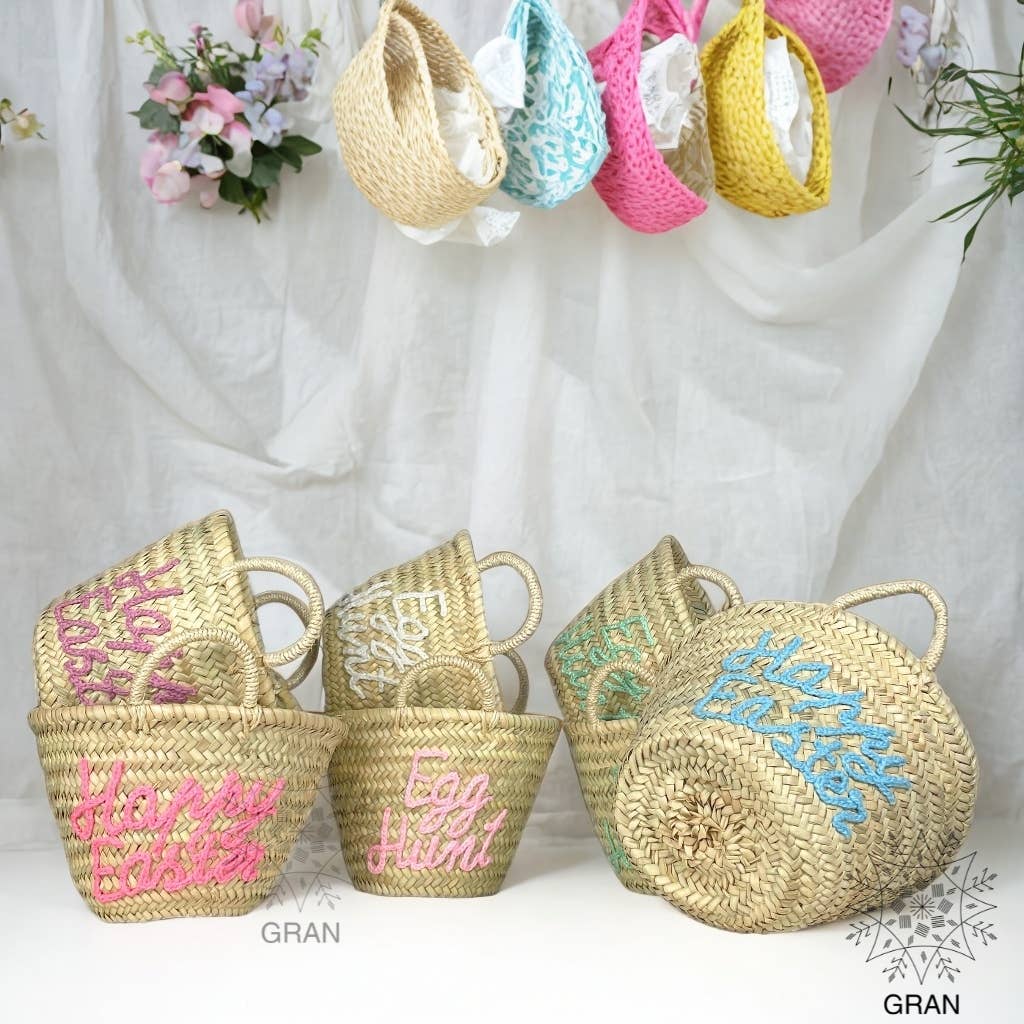 Gran Wholesale – wholesale Basket – Happy easter basket, Easter Gift Bag, Monogram Easter Straw8