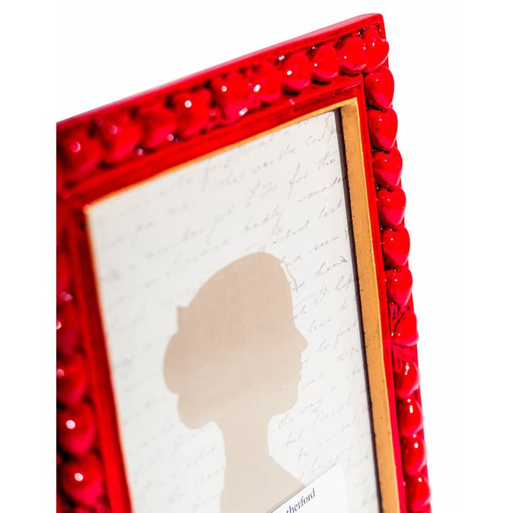 McGowan & Rutherford Ltd – Engroshandel Billedramme – Rød Gloss Multi Heart 4x6" fotoramme