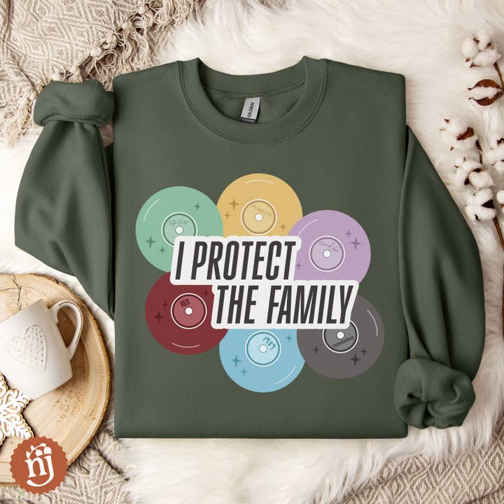 Nearly June Design Co - Wholesale Sweatshirt - Unisex - Taylor Inspired I Protect the Family Crewneck Sweatshirt 5