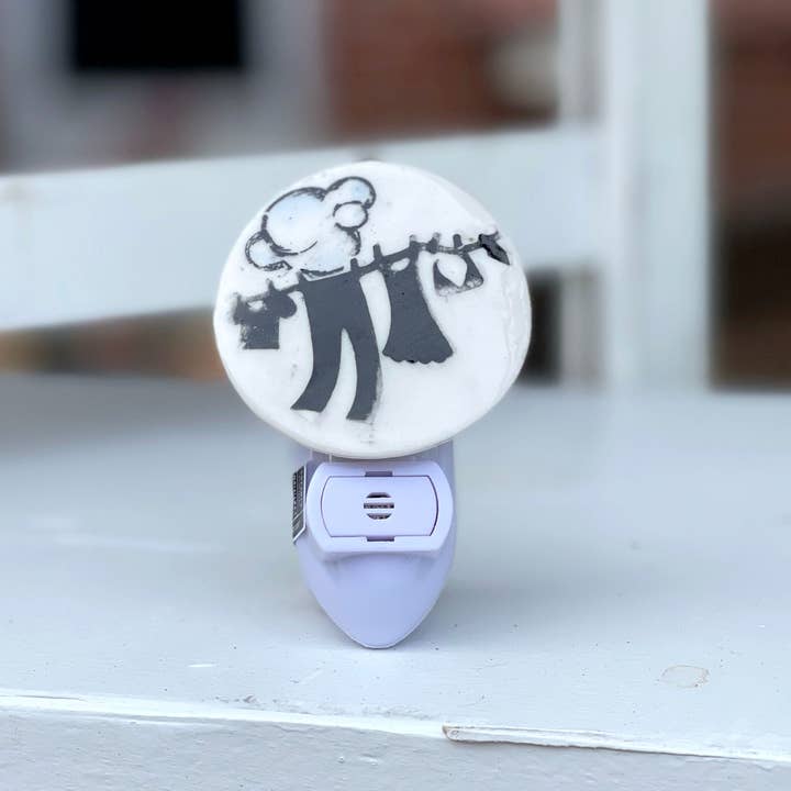 Laundry Line Translucent Porcelain Night Light for wholesale by Chrys' Porcelain