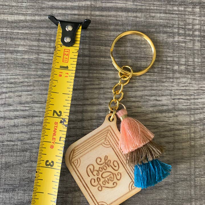 A Little Something - Wholesale Keychain - Women's - Book lover keychain with three tier tassel