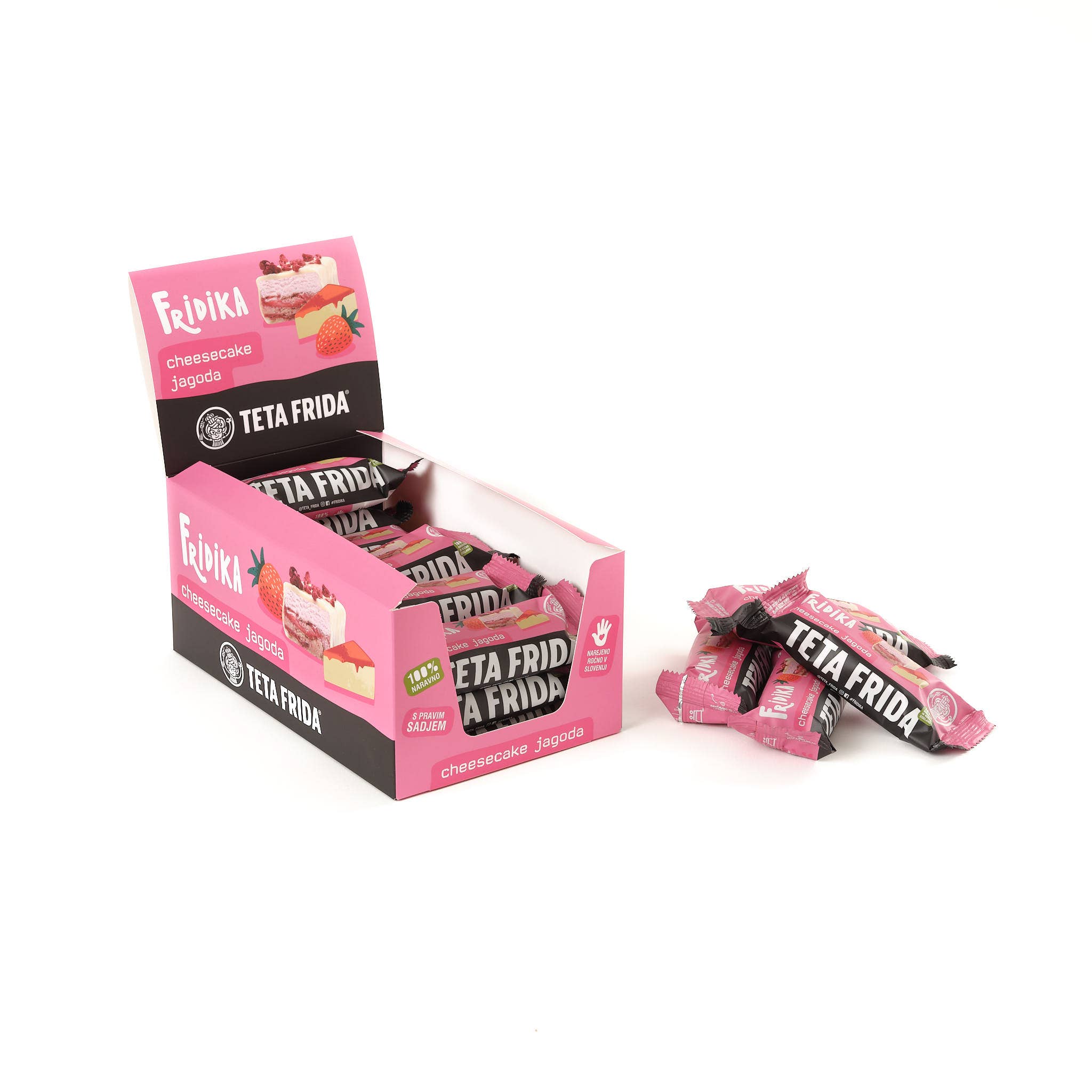 SureShot - Wholesale Chocolate Bar - Fridika Strawberry Cheesecake Chocolate – 20x1.73oz2