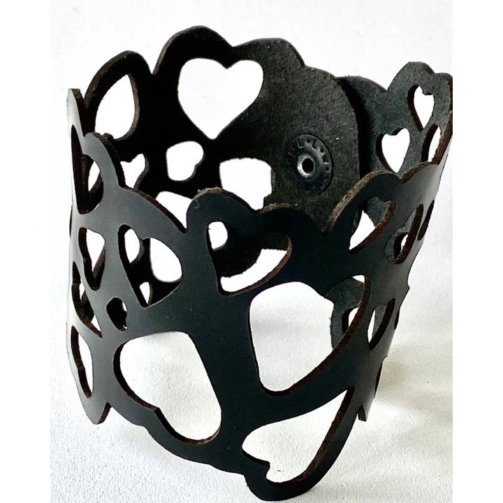 All Heart Leather Cuff Bracelet for wholesale by Pret-A-Porter Jewels